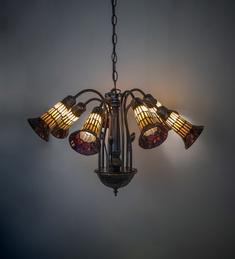 Stained Glass Pond Lily 12 Light Chandelier (251574)