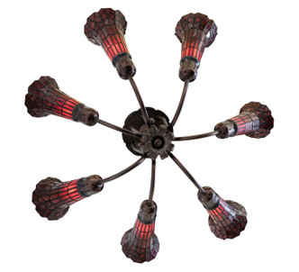 Stained Glass Pond Lily Seven Light Chandelier (251596)