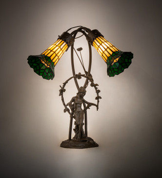 Stained Glass Pond Lily Two Light Table Lamp (251675) Stained Glass Pond Lily Two Light Table Lamp (251675)