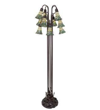Stained Glass Pond Lily 12 Light Floor Lamp (251701)