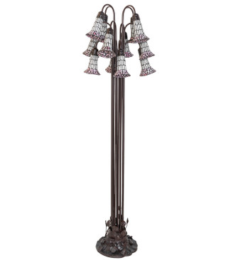 Stained Glass Pond Lily 12 Light Floor Lamp (251703)