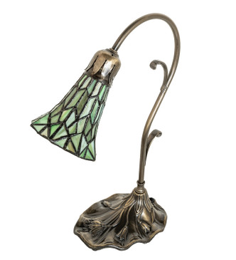Stained Glass Pond Lily One Light Mini Lamp (251851) Stained Glass Pond Lily One Light Mini Lamp (251851)