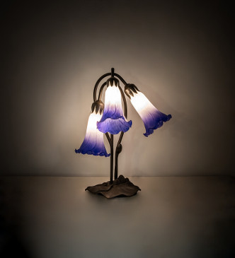 Blue/White Pond Lily Three Light Table Lamp (251859) Blue/White Pond Lily Three Light Table Lamp (251859)