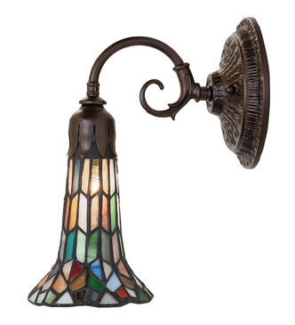 Stained Glass Pond Lily One Light Wall Sconce (251873)