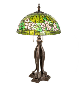 Meyda Tiffany - 253005 - 33 Table Lamp - Tiffany Banded Dogwood - Mahogany Bronze Meyda Tiffany - 253005 - 33 Table Lamp - Tiffany Banded Dogwood - Mahogany Bronze