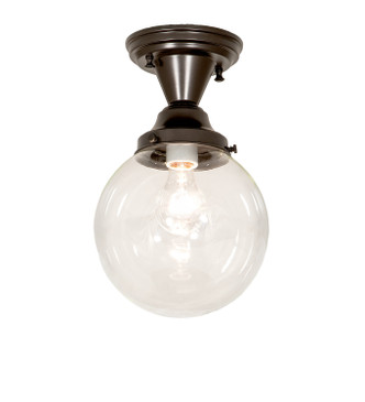 Meyda Tiffany - 253880 - One Light Semi-Flushmount - Revival - Craftsman Brown on Brass
