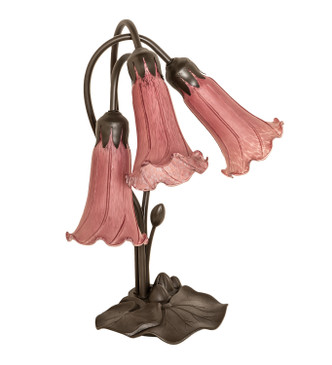 Lavender Pond Lily Three Light Table Lamp (254357) Lavender Pond Lily Three Light Table Lamp (254357)