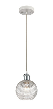 Innovations - 516-1P-WPC-G122C-6CL - One Light Mini Pendant - Ballston - White Polished Chrome