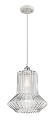 Innovations - 516-1P-WPC-G212-LED - LED Mini Pendant - Ballston - White Polished Chrome