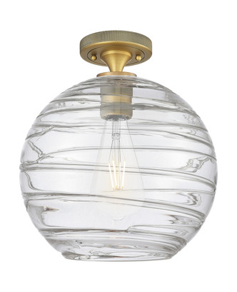 Innovations - 434-1F-BB-G1213-12CL - One Light Flush Mount - Downtown Urban - Brushed Brass