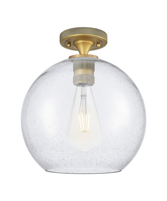 Innovations - 434-1F-BB-G124-10 - One Light Flush Mount - Downtown Urban - Brushed Brass