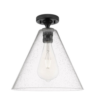 Innovations - 434-1F-BK-GBC-124 - One Light Flush Mount - Downtown Urban - Matte Black