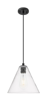 Innovations - 434-1P-BK-GBC-122 - One Light Pendant - Downtown Urban - Matte Black
