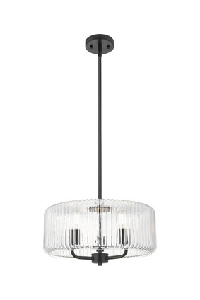 Innovations - 436-3S-BK-G436-16CL - Three Light Pendant - Ballston - Matte Black Innovations - 436-3S-BK-G436-16CL - Three Light Pendant - Ballston - Matte Black