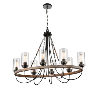 Innovations - 442-8CR-BK-SDY-LED - Eight Light Chandelier - Paladin - Matte Black
