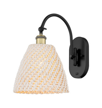 Innovations - 918-1W-BAB-NBD-9-NAT - One Light Wall Sconce - Ballston - Black Antique Brass