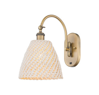 Innovations - 918-1W-BB-NBD-9-NAT - One Light Wall Sconce - Ballston - Brushed Brass