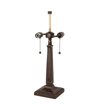 Meyda Tiffany - 156833 - Two Light Table Base - Deco - Verdigris Mahogany Bronze