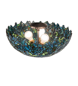 Nightfall Wisteria Three Light Flushmount (281748)
