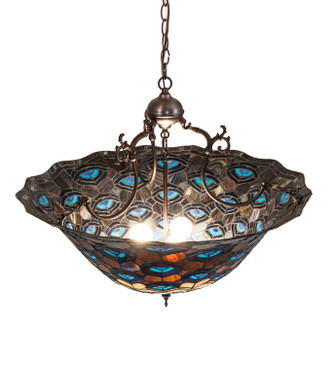 Tiffany Peacock Feather Three Light Pendant (284987)