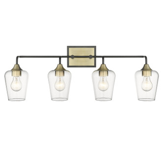 Acclaim Lighting - IN40083BK - Four Light Vanity - Gladys - Antique Brass and Black