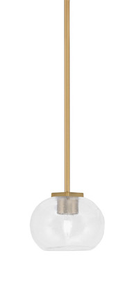 Toltec Lighting - 1201-NAB-202 - One Light Mini Pendant - Franklin - New Age Brass