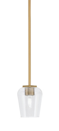 Toltec Lighting - 1201-NAB-210 - One Light Mini Pendant - Franklin - New Age Brass