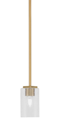 Toltec Lighting - 1201-NAB-300 - One Light Mini Pendant - Franklin - New Age Brass