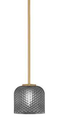 Toltec Lighting - 1201-NAB-4612 - One Light Mini Pendant - Franklin - New Age Brass