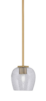 Toltec Lighting - 1201-NAB-4812 - One Light Mini Pendant - Franklin - New Age Brass