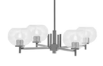 Toltec Lighting - 1204-GP-202 - Four Light Chandelier - Franklin - Graphite