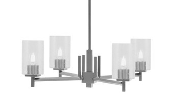 Toltec Lighting - 1204-GP-300 - Four Light Chandelier - Franklin - Graphite