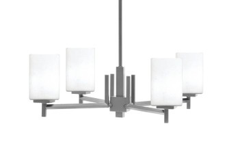 Toltec Lighting - 1204-GP-310 - Four Light Chandelier - Franklin - Graphite