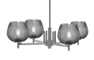 Toltec Lighting - 1204-GP-4602 - Four Light Chandelier - Franklin - Graphite