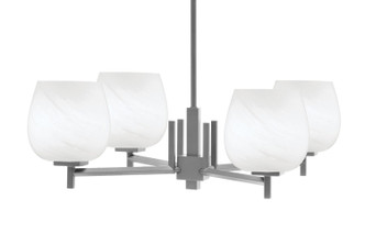 Toltec Lighting - 1204-GP-4811 - Four Light Chandelier - Franklin - Graphite