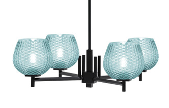 Toltec Lighting - 1204-MB-4605 - Four Light Chandelier - Franklin - Matte Black