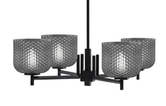 Toltec Lighting - 1204-MB-4612 - Four Light Chandelier - Franklin - Matte Black