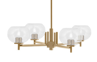 Toltec Lighting - 1204-NAB-202 - Four Light Chandelier - Franklin - New Age Brass