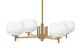Toltec Lighting - 1204-NAB-212 - Four Light Chandelier - Franklin - New Age Brass
