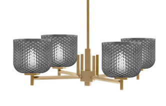 Toltec Lighting - 1204-NAB-4612 - Four Light Chandelier - Franklin - New Age Brass