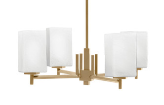 Toltec Lighting - 1204-NAB-531 - Four Light Chandelier - Franklin - New Age Brass