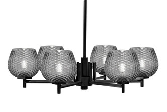 Toltec Lighting - 1206-MB-4602 - Six Light Chandelier - Franklin - Matte Black