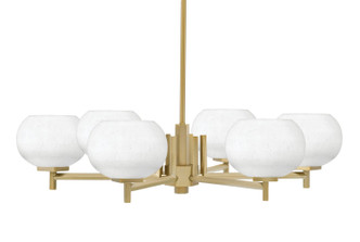 Toltec Lighting - 1206-NAB-212 - Six Light Chandelier - Franklin - New Age Brass