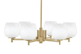 Toltec Lighting - 1206-NAB-4811 - Six Light Chandelier - Franklin - New Age Brass
