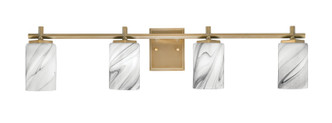 Toltec Lighting - 1214-NAB-3009 - Four Light Bath Bar - Franklin - New Age Brass