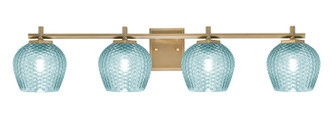 Toltec Lighting - 1214-NAB-4605 - Four Light Bath Bar - Franklin - New Age Brass