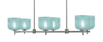 Toltec Lighting - 1226-GP-4615 - Six Light Island Pendant - Franklin - Graphite