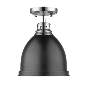 Duncan One Light Flush Mount (3602-FM CH-BLK)