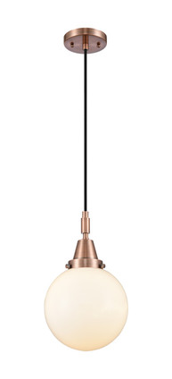 Innovations - 447-1P-AC-G201-8 - One Light Mini Pendant - Caden - Antique Copper
