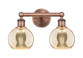 Innovations - 616-2W-AC-G128-6 - Two Light Bath Vanity - Edison - Antique Copper